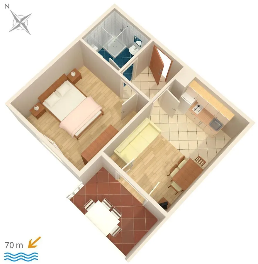 Apartments And Rooms By The Sea Cove Soline, Dugi Otok - 448 Veli Rat 3*,  Croatia